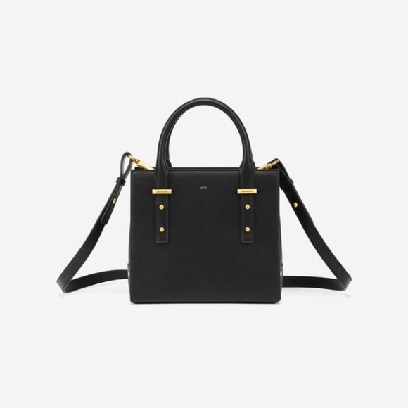 JW PEI Handbags - JW PEI Mini Stud Tote Black Vegan Handbag